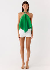 Twin Flame Top - Green Ombre